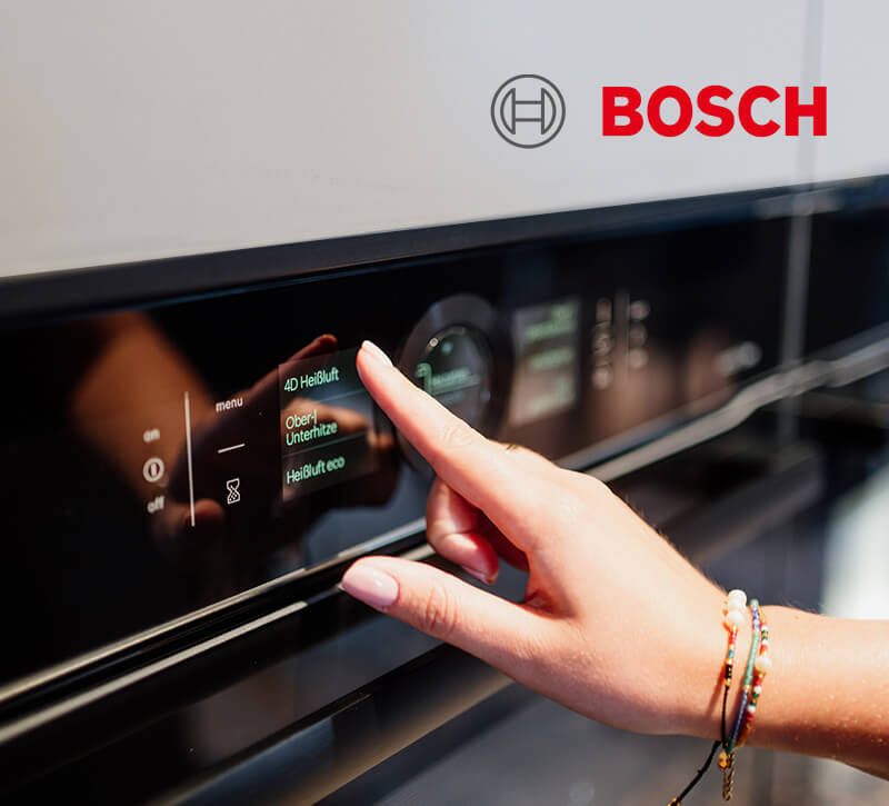 Über unseren Partner Bosch sind wir mit hochwertigen Küchengeräten ausgestattet.